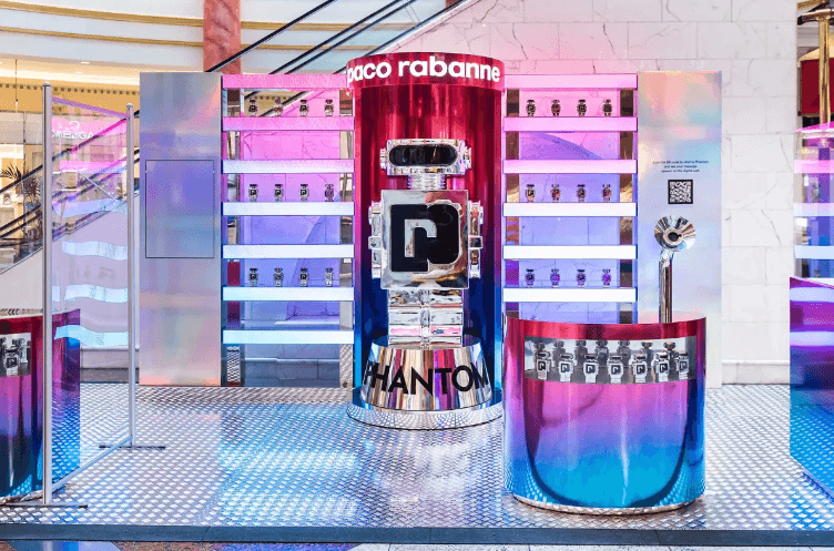 Paco Rabanne Phantom metallic display